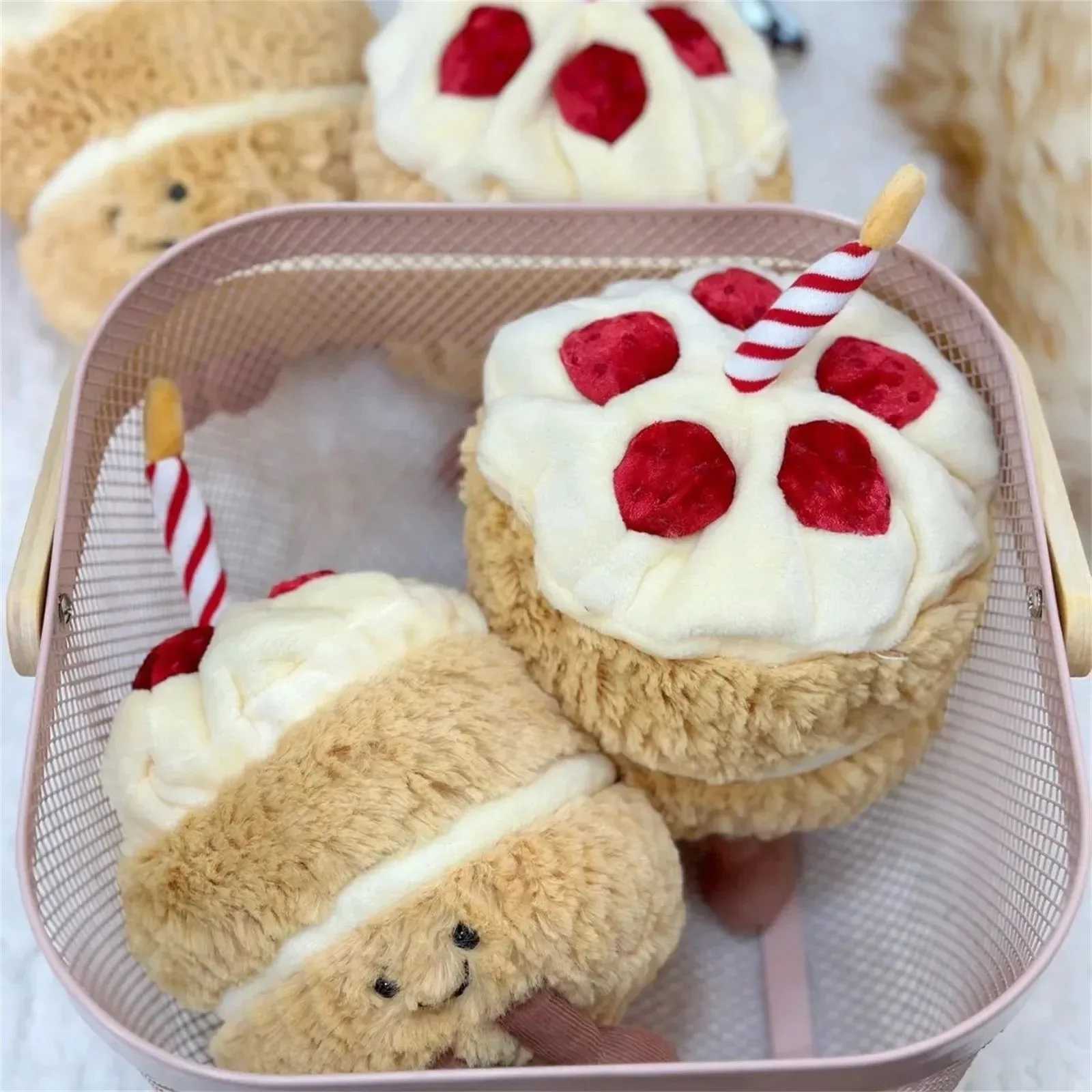 Shy Bunny Bonnie Brings Birthday Cake Doll Cute Soothing Companion Plush Doll Soothing Toy Holiday Gift T250617