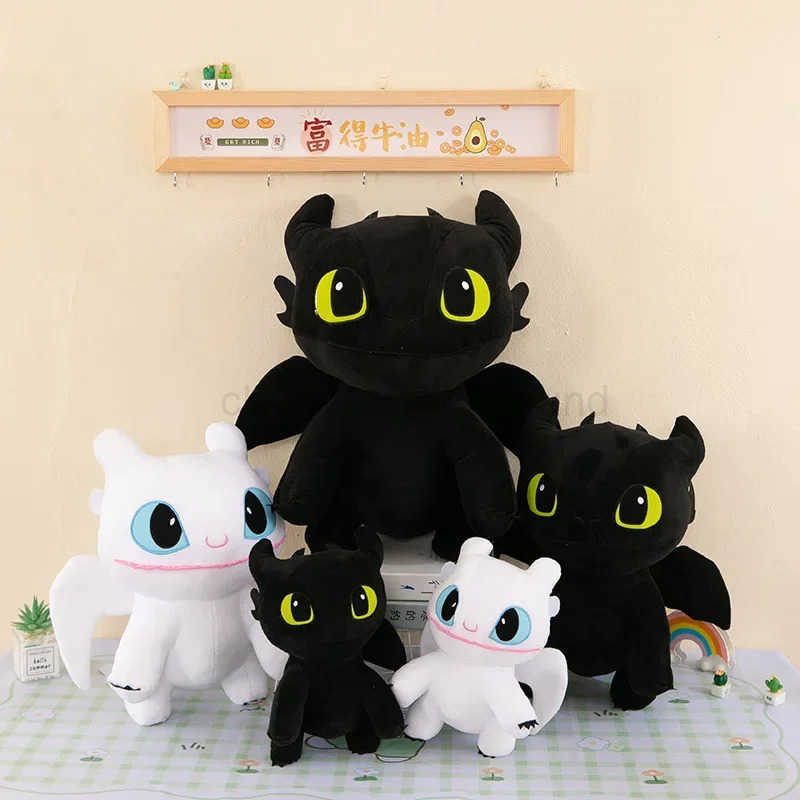 Disney Toothless Dragon Plush Body Pillow Cute Cartoon Stuffed Cushion Soft Kawaii Decorative Body Pillow Sleeping Back Cushion Decor W250617