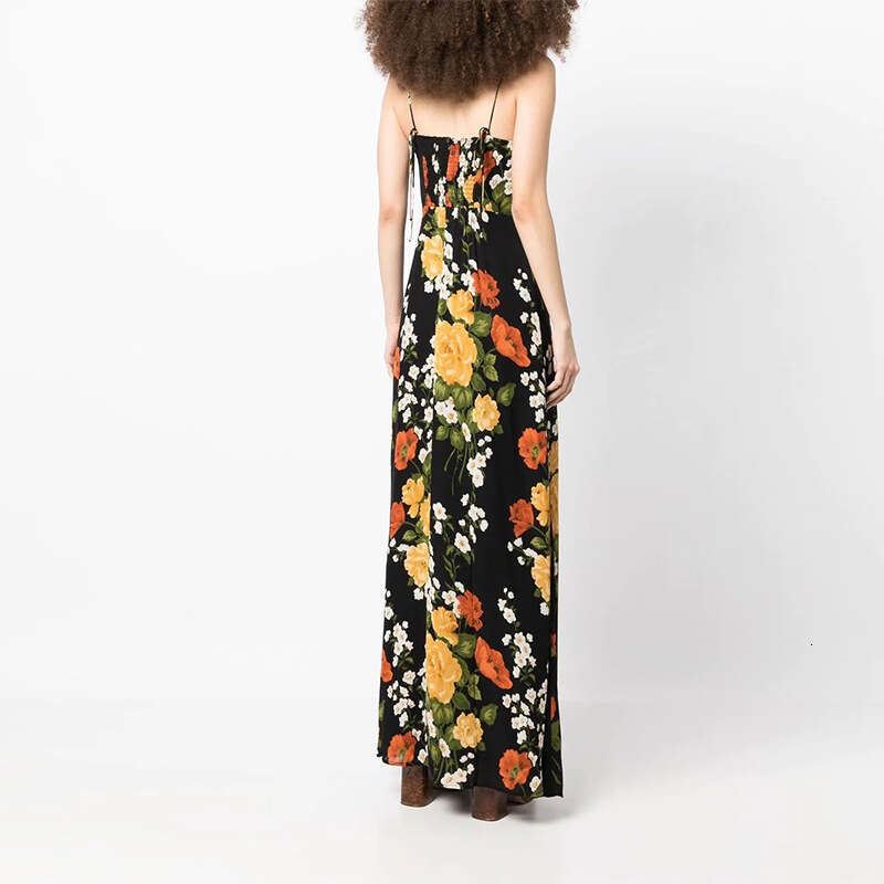 White Dress Womens Designer Clothing Women Dresses N760 Summer 2025 Printed Tie Slim Low-cut Sexy Vacation Style Mid-length Dress for Women