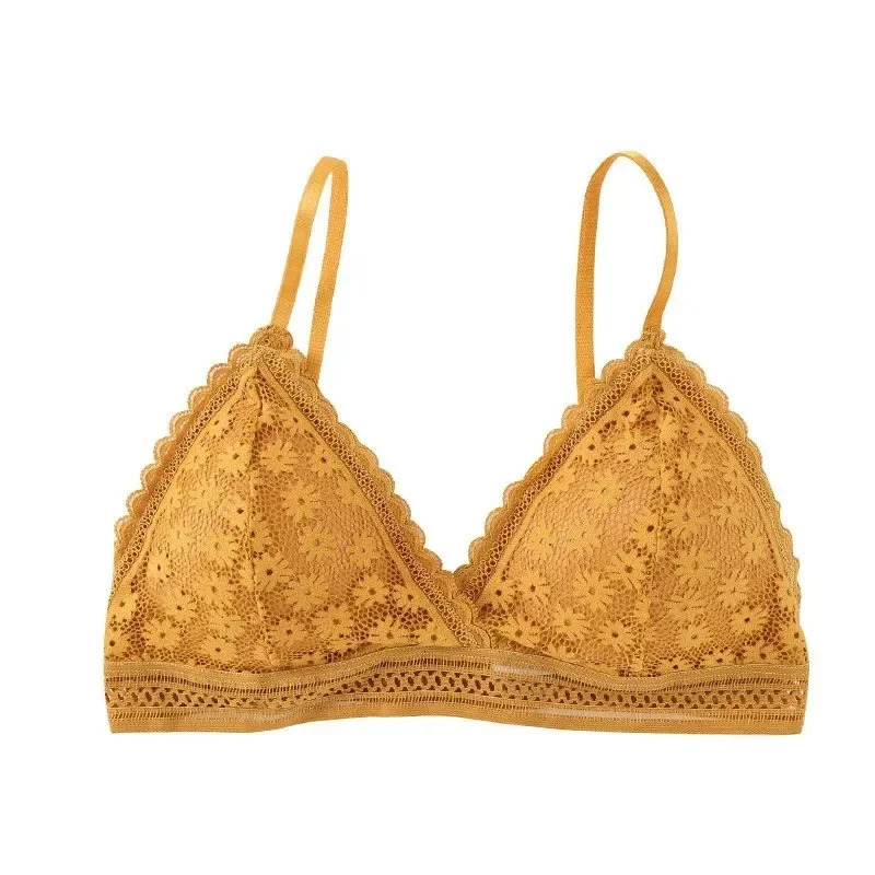 Sexy Floral Lace Bra Top For Women Push Up Female Lingerie breathable Bralette Removable Pad Thin Fashion Wireless Bras 250617
