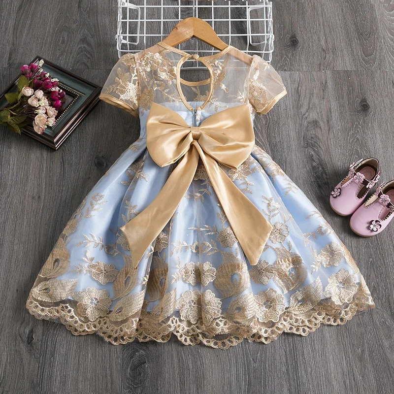 Snow White Princess Flower Dress for Baby Girls Kids Birthday Formal Gala Costumes Baby Girls Christmas Backless Clothes 250617