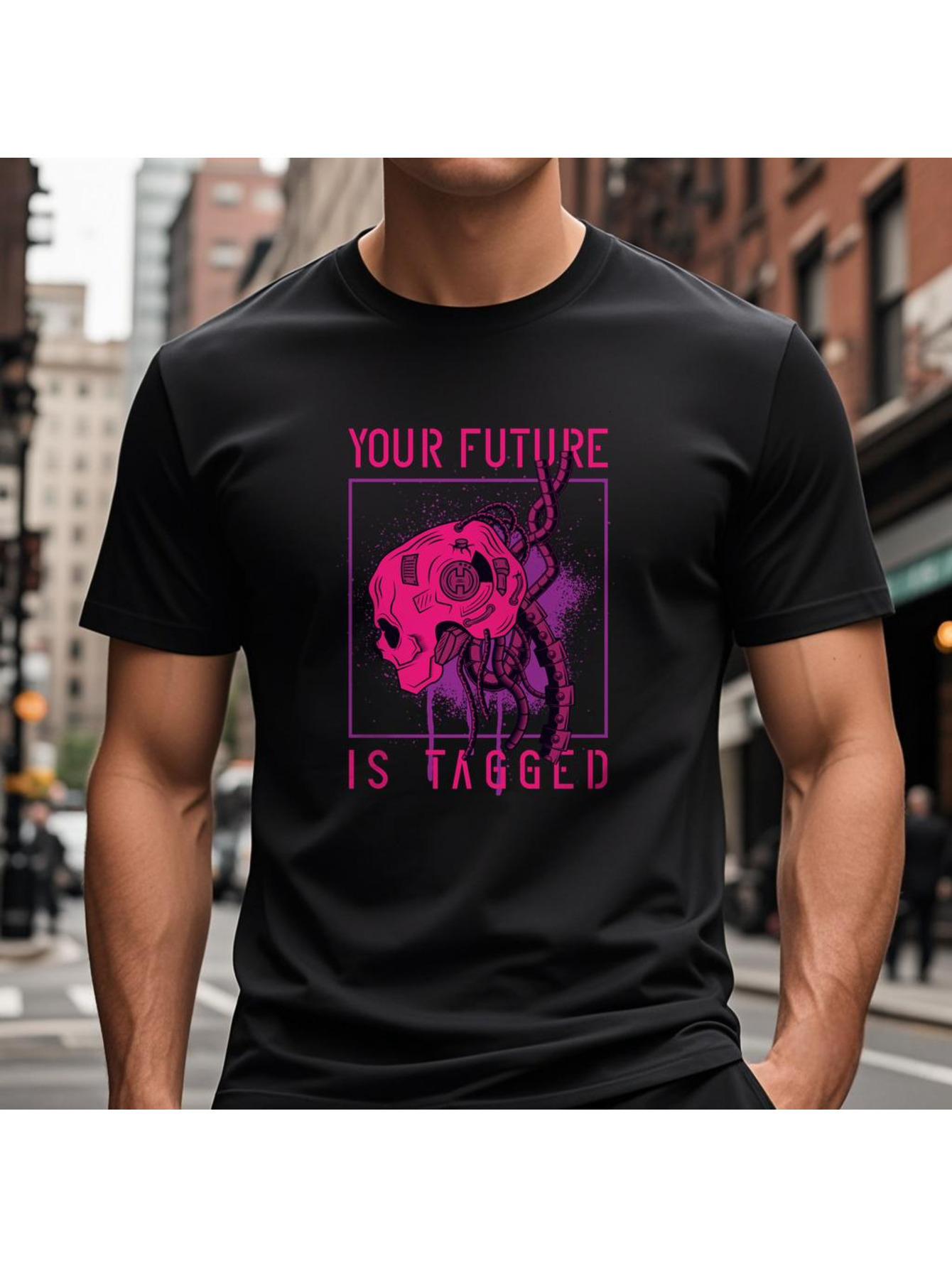 Dongdumaoyi T Shirts Text 180G Short Sleeve Black S-3Xl Adult Round Collar Men Graphics Cotton White Skull b67a
