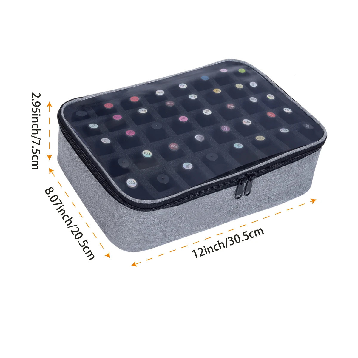 40 Bottles Nail Polish Storage Bag Multicolor Portable Handheld Large Cosmetic Holds up to 15 ml Drill 250614