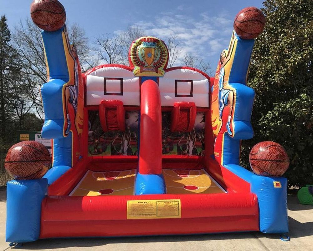 High Quality Carnival Basketball Game Inflatable Basketball Target Shooting Game Basketball Hoop for Sale Customized with balls and blower