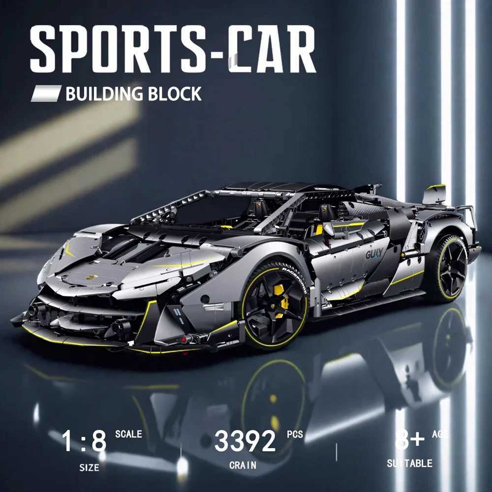 Technical Series One Off Concept Sports Car Building Block Ci Mechanical Speed Racing Vehicle Model Bricks Toys For Kid MOC XJ260617