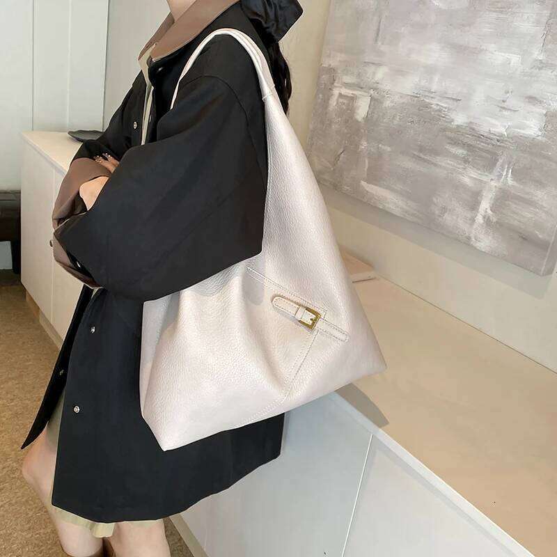 MOODS Lychee Pattern 2-In-1 Shoulder Bag Set For Women Soft PU Leather Large Capacity Shopper Totes 2024 Latest Winter Handbags
