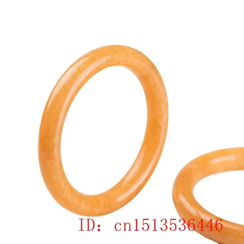 Genuine Natural Yellow Jade Bangle Bracelet Charm Jewellery Fashion Accessories Hand-Carved Lucky Amulet Gifts for Women Her Men 250616