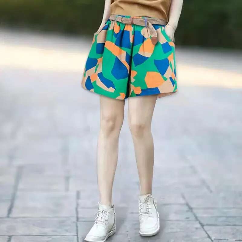 Cotton With Waist Pocket Short Pants Woman Graphic Shorts for Women Outfits Elasticty XL Summer Y2k Vintage Harajuku To Wear Hot