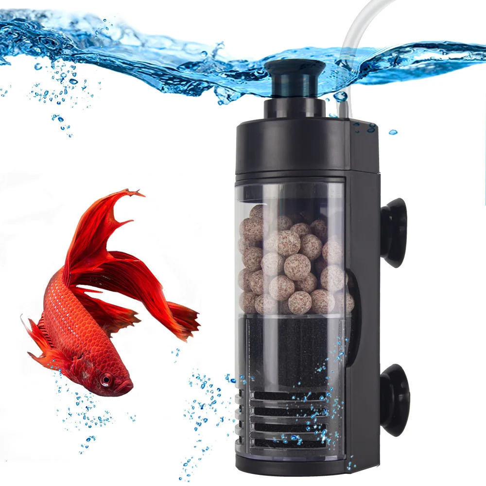 Pneumatic Filter Mini Water Purification Circulation Filter Fish Tank Oxygenation Filter Aquarium Bacterial Culture Filter 250613