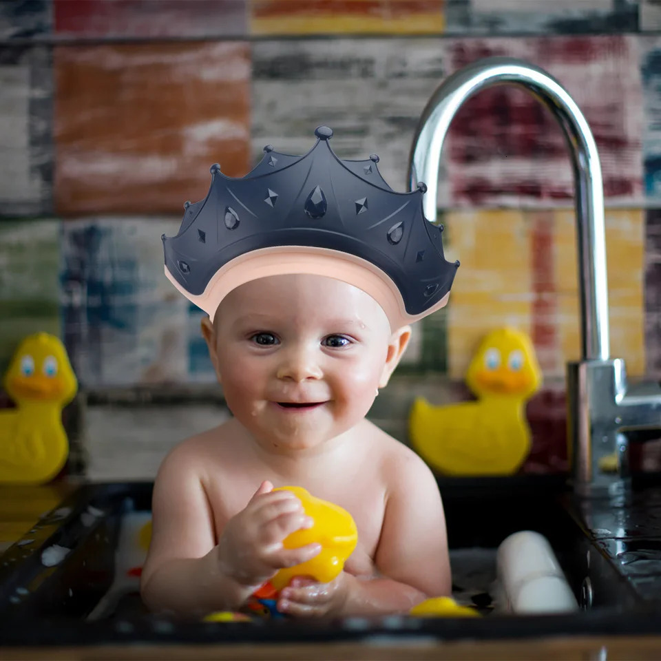 2 Pcs Hair Wash Cap Kids Shampoo Shower Caps for Washing Water Proof Infant Navy 250617