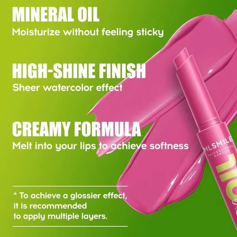 9 Colors Waterproof Long Lasting Press Lipstick Easy To Color Moisturizing Pearl Mirror Solid Gloss Lip Care Cosmetics happy