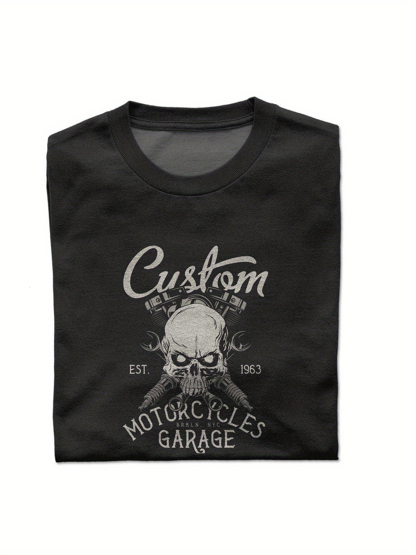 Dongdumaoyi Graphics White Short Sleeve Black S-3Xl 180G Text Men Adult Round Collar T Shirts Cotton Skull c1a8