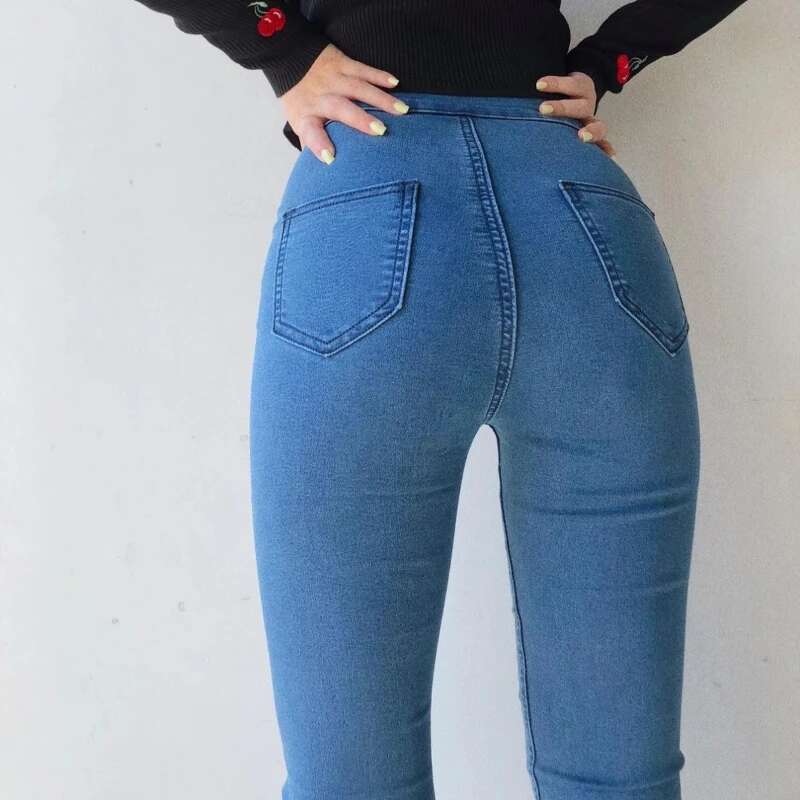 Womens Jeans Pencil Stretch Female Cowboy Pants Vintage Top Selling on Sale Clothes 2000s Y2k 2025 Korean Style Fitted Trousers