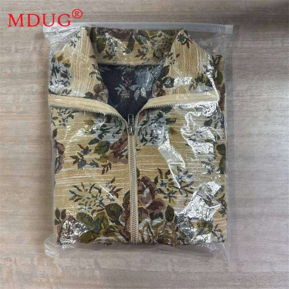 1pcs Women Coat and Jackets Fall 2024 Fashion Print Zipper Drawstring Crop Top Party Streetwear Girls Clothing Y2k M14745