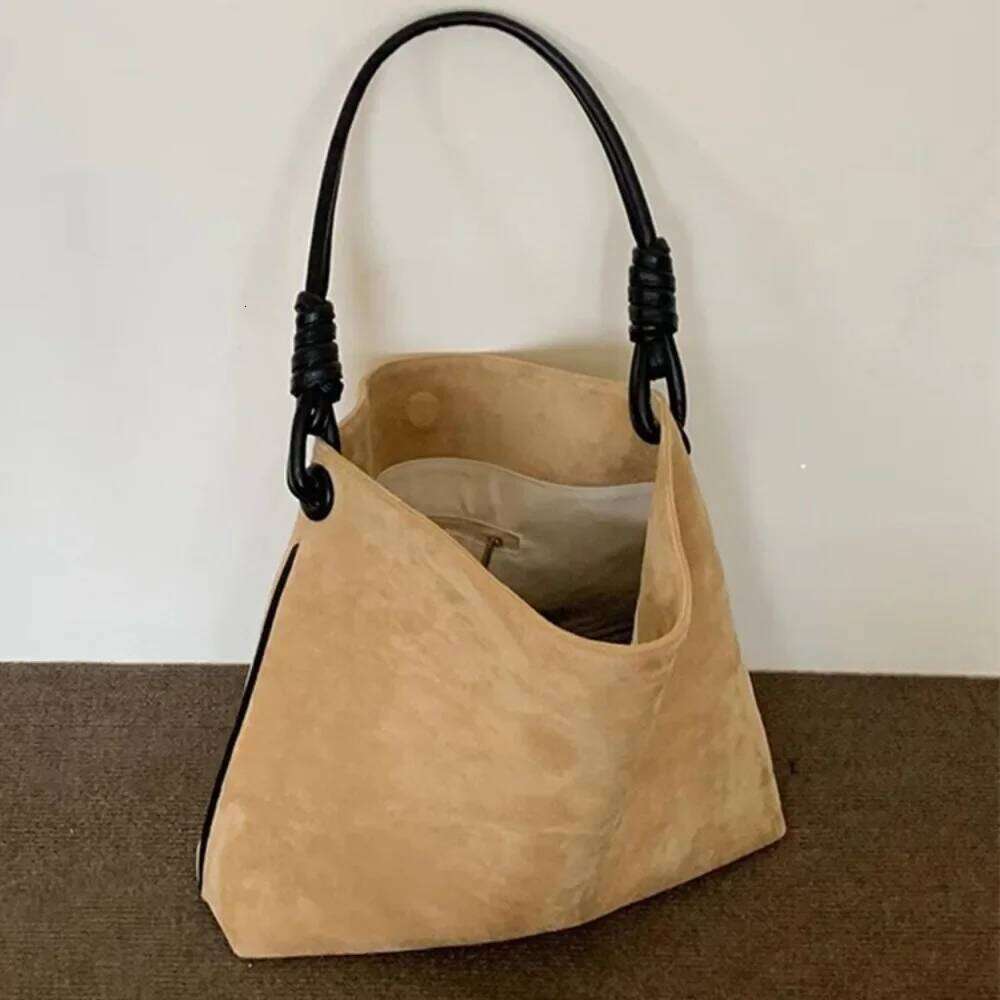 Casual Suede Tote Autumn Winter Veet Shoulder Bag Large Bucket Bags For Women Designer Purses And Handbags Shopper New