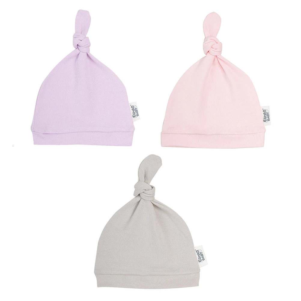 3pcs Baby Cotton Hat born Hats Kids Winter Infant Pure Cotton Caps Boy Girl Turban Baby Shower GiftBreathable Elastic Fits 250617