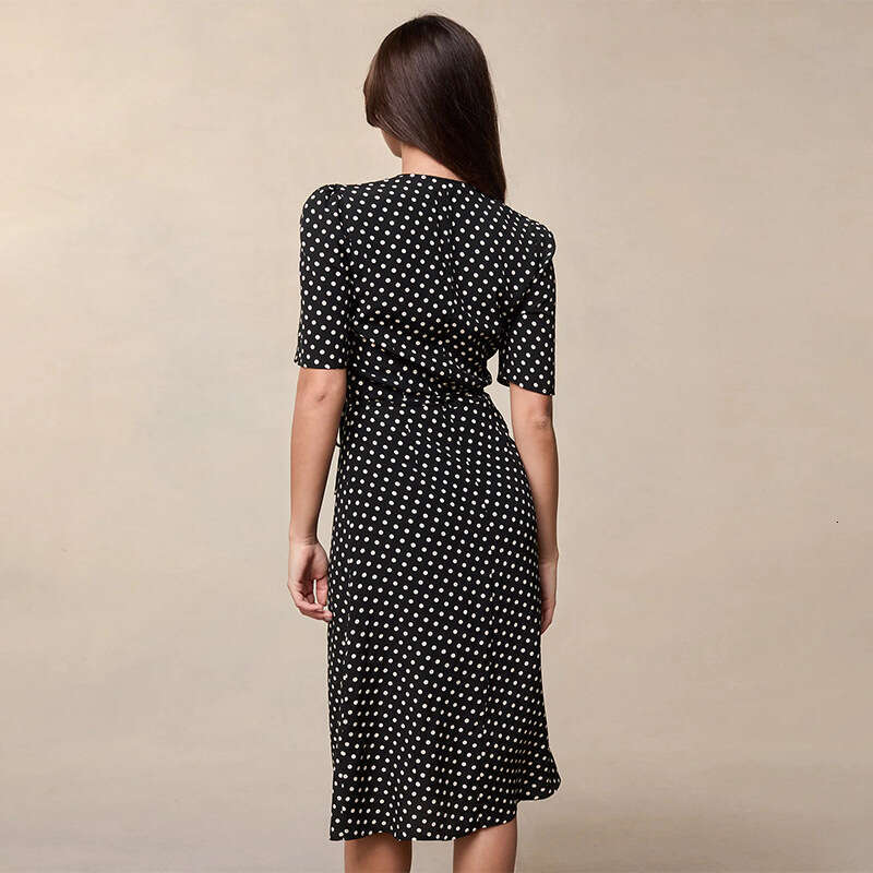 Vestido De Mujer Clothes Women Designer Womens Dress Plus Size Dresses 114 # 2025 Button Tea Wrap Dress Summer New French Style Womens Fashion