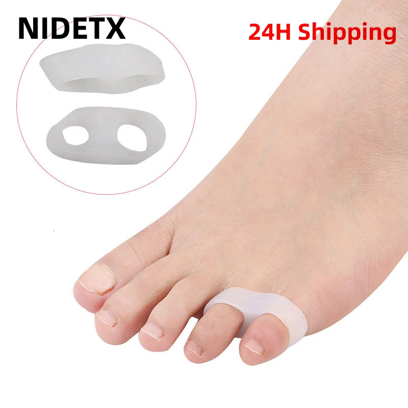 2pcs=1pair Hallux Valgus Silicone Corrector Gel Foot Care Toe Separator Little Finger Protector Bunion Straightener Pedicure 250613