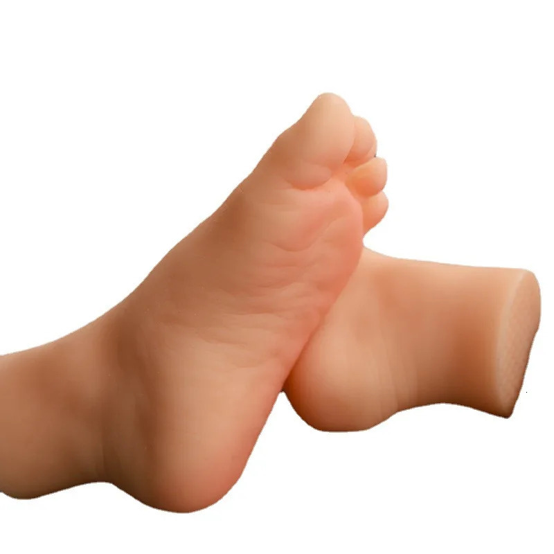Girl Foot Model Simulation Silicone Mannequin Feet Nail Art Practice Manicure Pograph Shoes Sock Display H20 250611