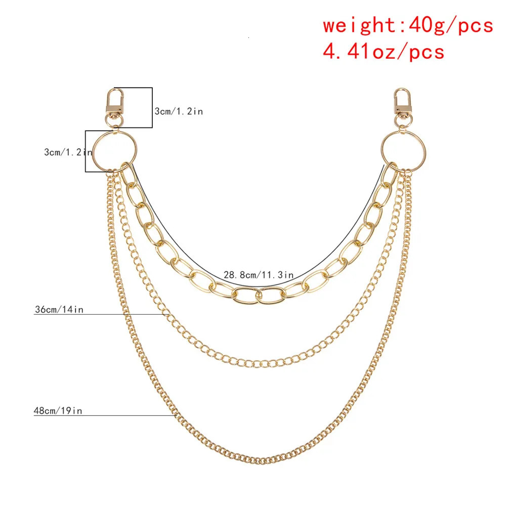 Vintage Long Metal Rock Trousers Hipster Pant Jean Keychain Ring Clip Tassel Keychains Women Accessory 250616