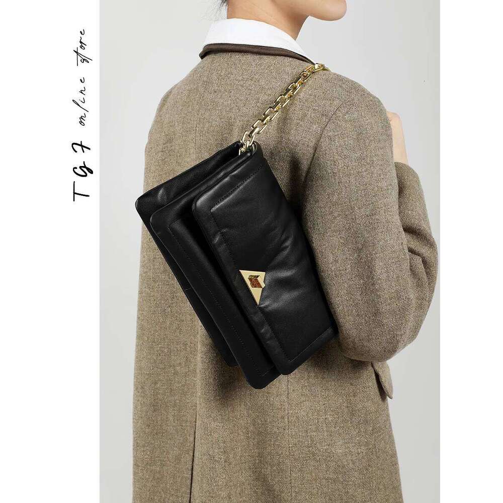 Trendy Bags for Women New High End Niche Design Soft Leather Shoulder Crossbody Chain Bag