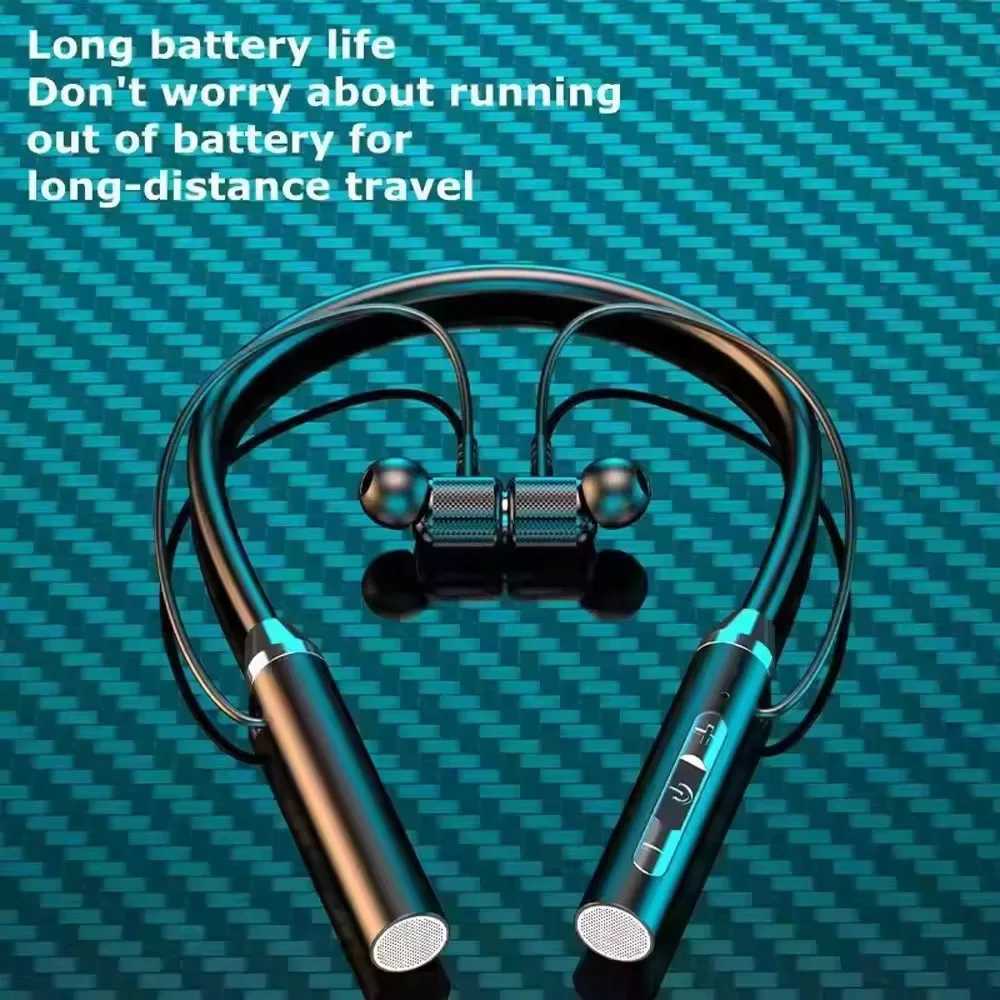 New Arrival Wireless BT Earphones Neckband Headphones Gaming Stereo Sports Headset Halter Waterproof Magnetic Earbud with LED Display O250617