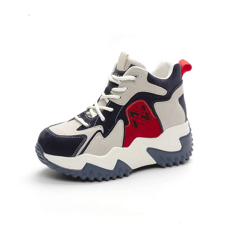 Sneakers With Hidden Height Increase For Women 2025 New Tiktok Internet Celebrity New Popular Versatile Korean Style Thick-Soled Dad Student Shoes