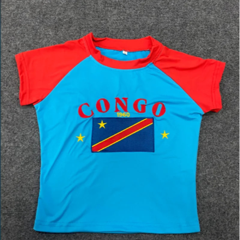 Street style Gothic Emo girl cut top baby t-shirt retro ethnic embroidery casual short sleeved t-shirt Congo Y2k clothing 250616