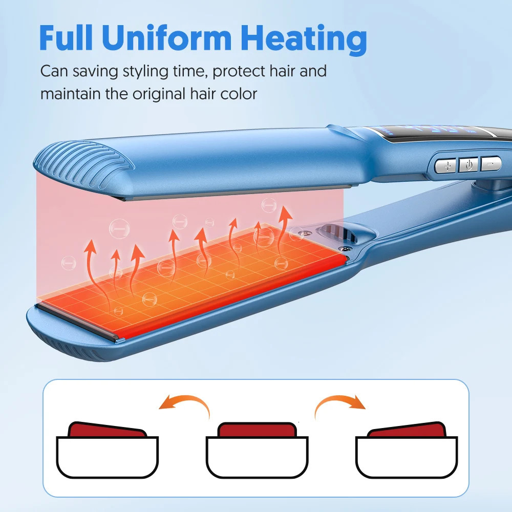 SEJOY Professional Hair Straightener Flat Iron with Adjustable Temp 300450°F PTC Ceramic Plates Auto ShutOff 250606