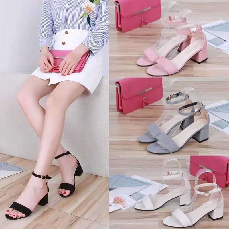 Heeled Sandals Women 2024 Elegant Woman Shoes with Low Heels Designer Block Heel Sexy BEST Selling Products Z250617