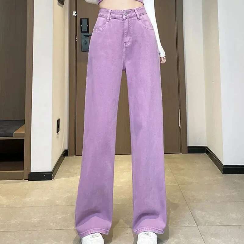 Trousers Wide Leg Loosefit Womens Jeans Solid Color Cowboy Pants for Woman Aesthetic Spring Top Selling Streetwear Baggy A R Z