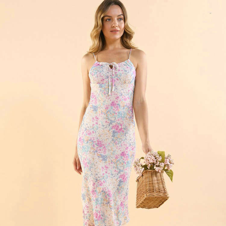 Bodysuit Women Dresses Dress Dresses for Woman Elegant No.054#rayon Polka Dot Halter Neck Strap Dress 2025 Summer New Womens Fashion
