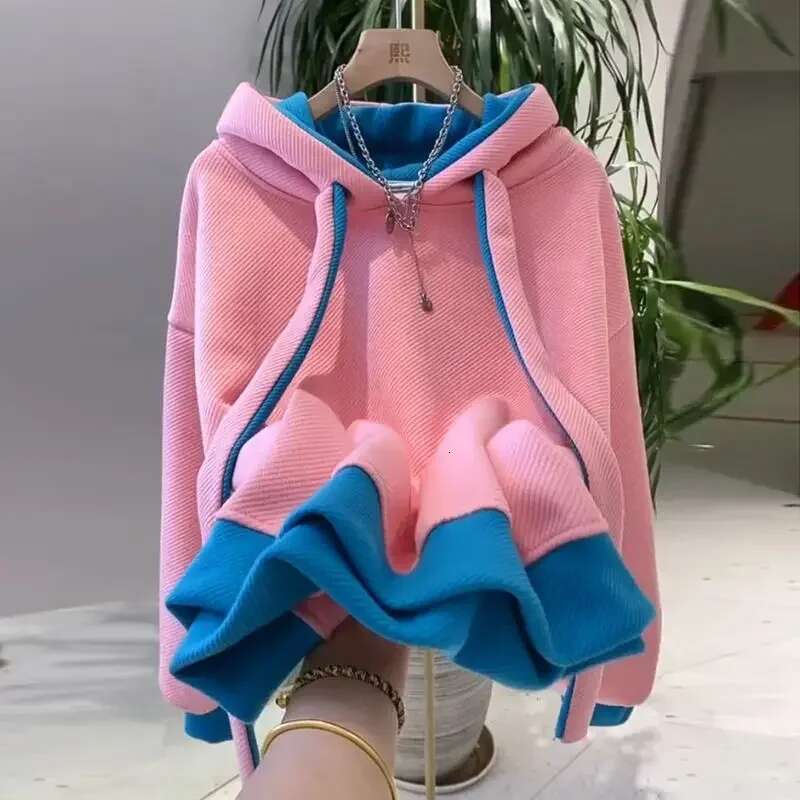 Woman Tops Cold Autumn and Winter Hoodies Thick Warm Plain Long Sleeve Matching Basic Sweat-shirt M Hooded Sweatshirt for Women