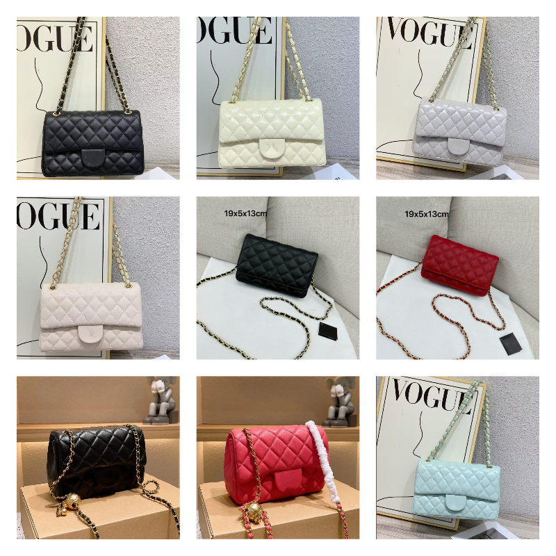 designer bags for women high quality Luxury Bag black leather shoulder bag Plain Chains crossbody designer bag plaid handbag crossbody gold chain DHgate bag flap bag