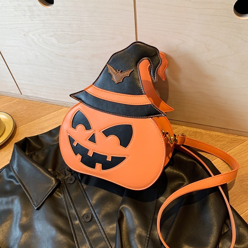 Free Shipping 2025 New Designer Bag Halloween Pumpkin Trendy Women's One Shoulder Handbag Fashion High Quality Shopping Bag