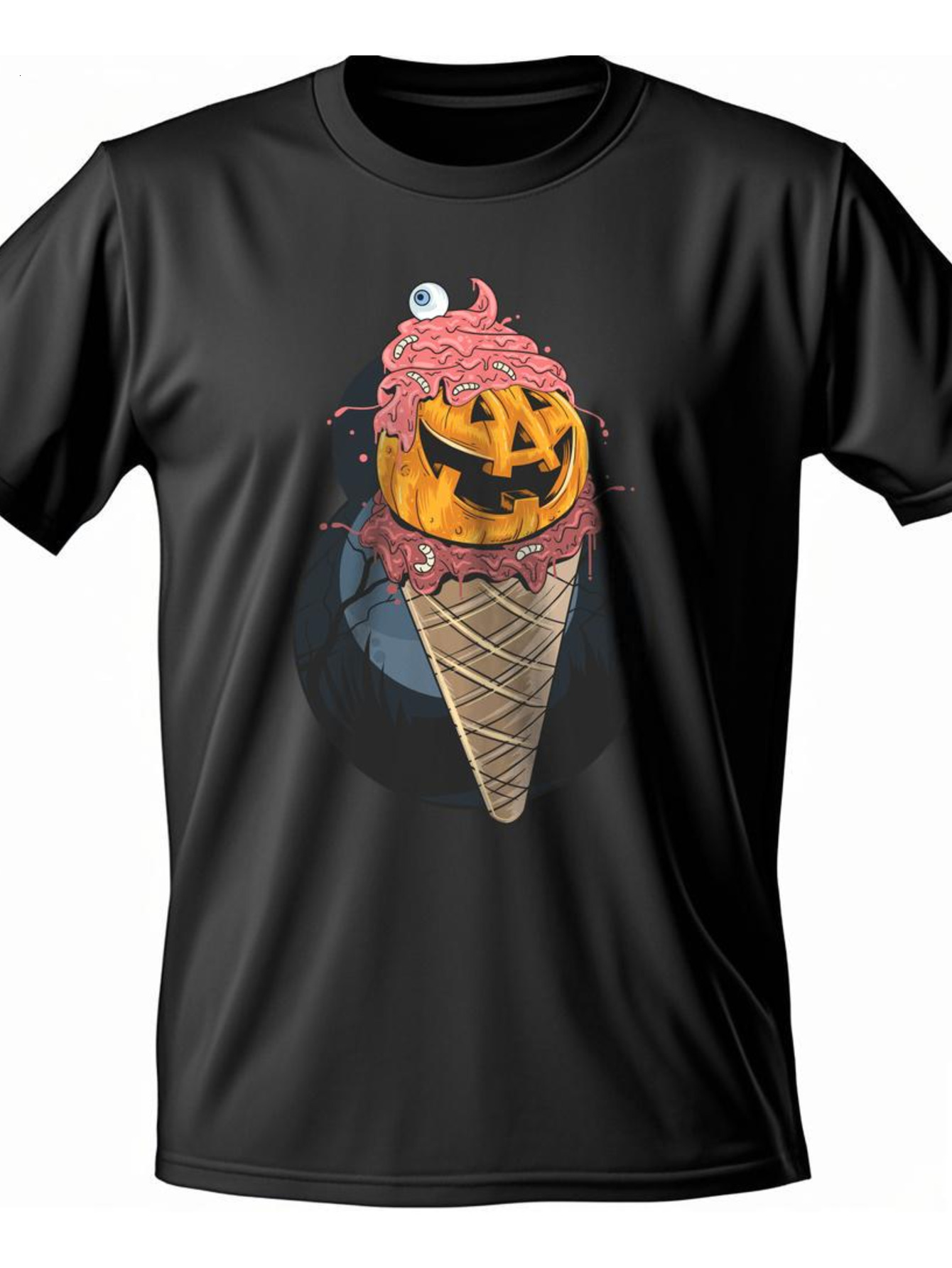 Dongdumaoyi Men Black T Shirts S-3Xl Cotton Text Graphics Adult Short Sleeve Round Collar 180G White Halloween 1e9b