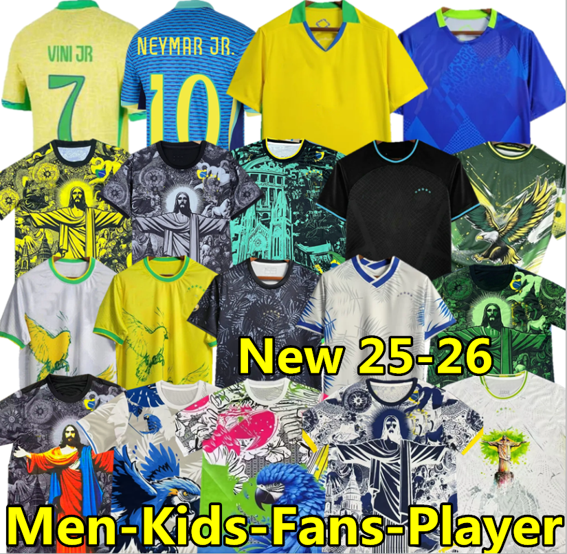 2025 2026 ENDRICK CASEMIRO BrAZiLs soccer jerseys RICHARLISON Camiseta RAPHINHA PAQUETA VINI JR RODRYGO Brasil maillots football shirt 25 26 men kids uniform
