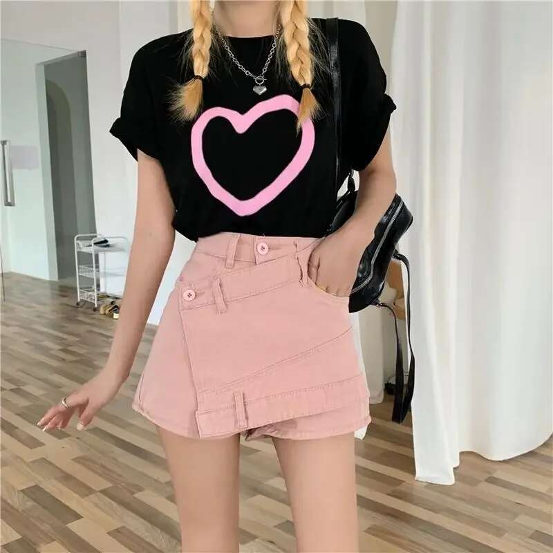 Summer 2025 New In Short Woman Pants Denim Skirt Harajuku Streetwear High Quality Luxury Elegant Stylish Jeans Skirts for Women