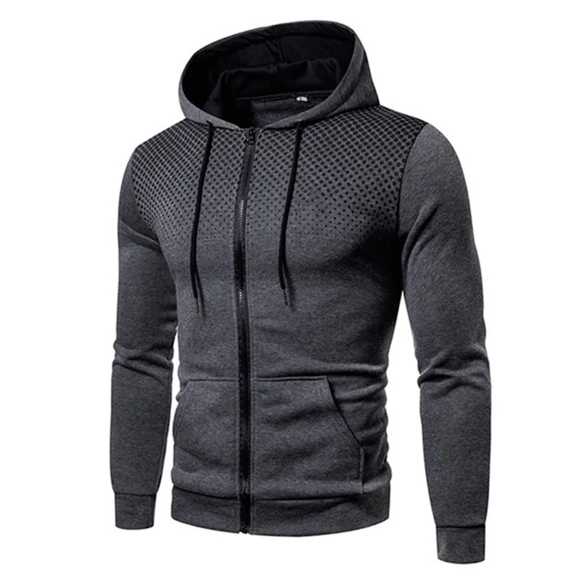 Mens Hoodie Zipper Pocket Polka Pot Print Hoodie Sweatshirt Sport Outdoor Casual Everyday Hoodie Slim Fit Sweatshirt 250616