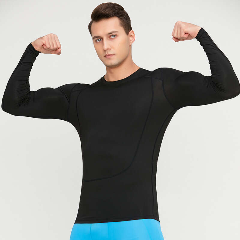 2025 Spring Quick-Dry Long Sleeve Tight Basketball Base Shirt Men's Running Fitness Sports Top