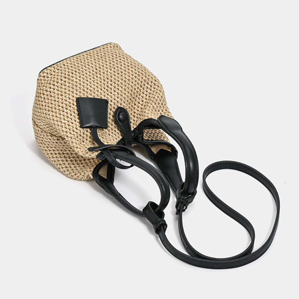 Korean Niche Design Straw Woven Basket New Beach Vacation Style Handbag Crossbody Bag