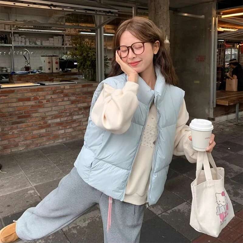 Lady Giletes Warm Loose Coats on Sale Working Sleeveless Womens Padded Cotton Vests Autumn Lightweight Winter Clothing Youthful