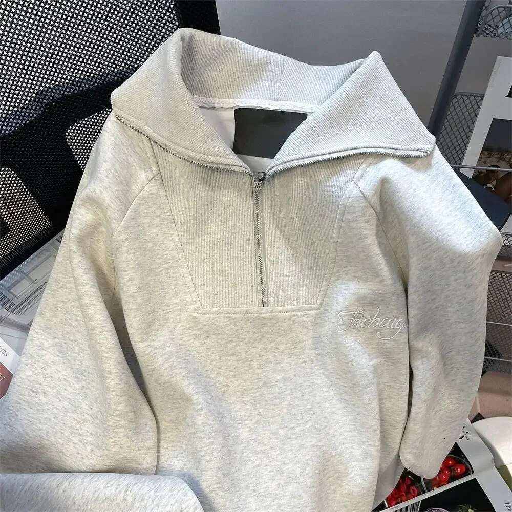 Sweatshirt for Women New In Casual Woman Tops Streetwear Pullover Youthful Clothes Y2k Style Korean Clothing High Quality Emo E