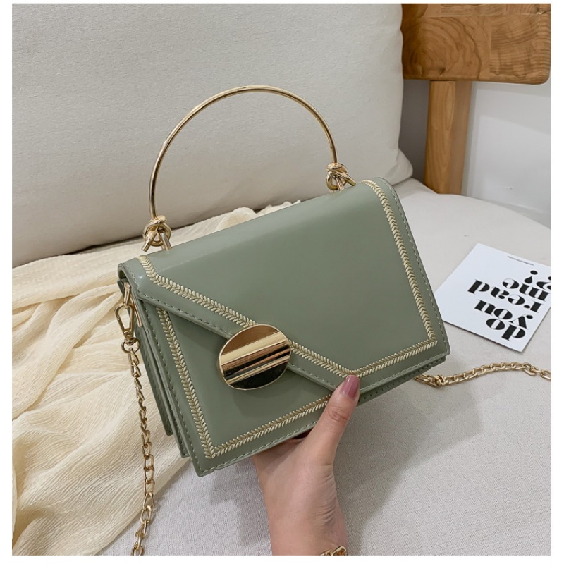 2025 Free Shipping Women's Designer Luxury New Korean Edition Chain Handheld Small Square Bag Cross Shoulder Bag red white
