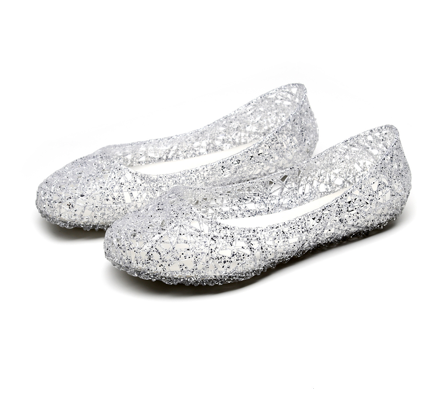 Summer foreign trade cross-border hollow women's sandals shiny crystal breathable shoes designer sandals casual women's jelly shoes