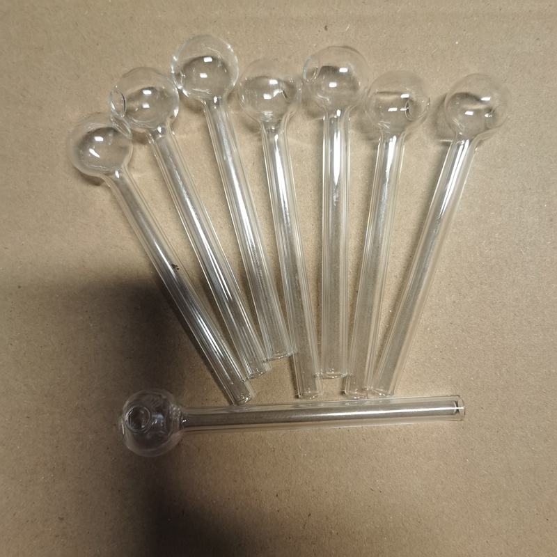 20mm Ball 10cm Glass Smoking Pipe Clear Color quality pipes transparent Great Tube tubes handcraft