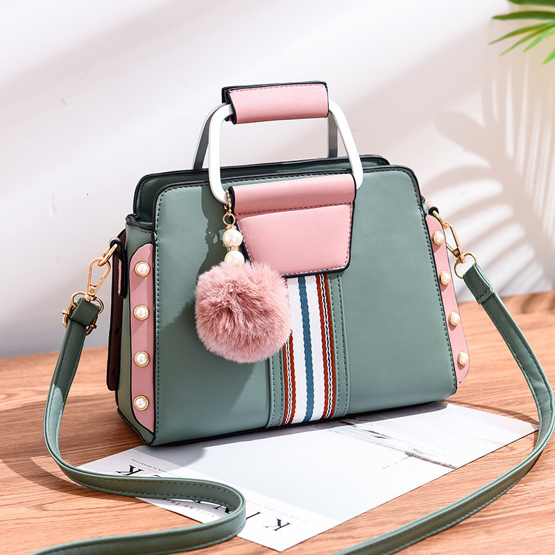 Free Shipping 2025 New Designer Bag Fashion High Quality Shopping Bag Color Blocked Multi Functional Trendy Pendant Women's Single Shoulder Handb