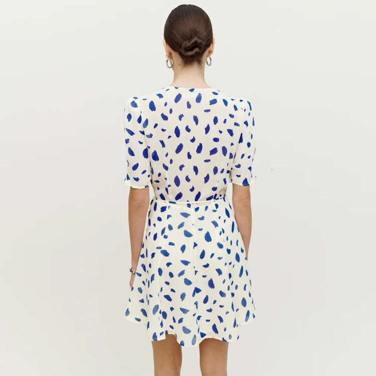 Beach Dress Women Designer Clothing Long Dress Special Offer N429 Summer 2025 Printed Short Slim Tea French Style Womens Dress