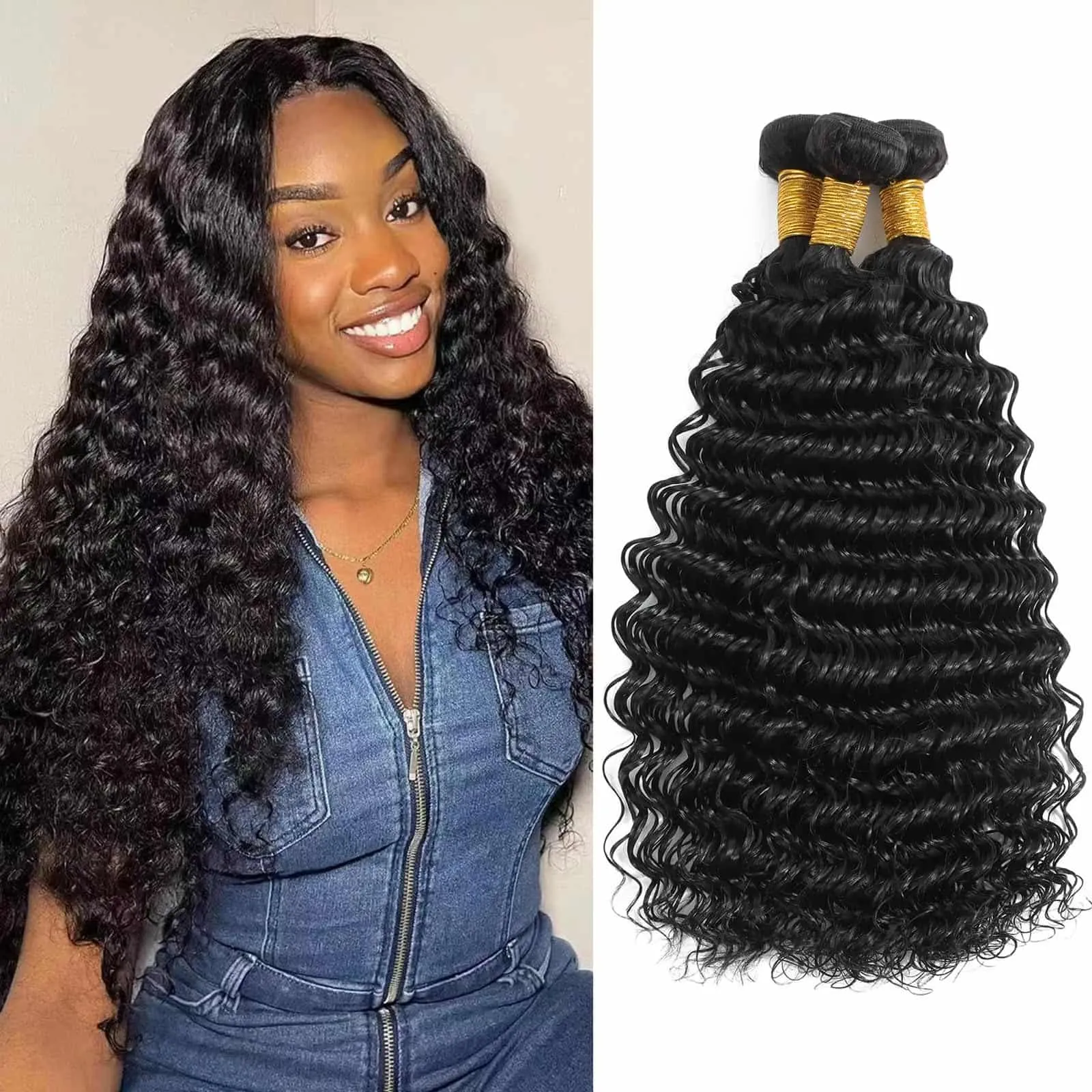 Loose Wave Bundles 30Inch Human Hair Raw Hair Bundles Burmese Curly Double Weft Virgin Hair Extensions Quick Weaving Natural Black 100% Virgin Extensi