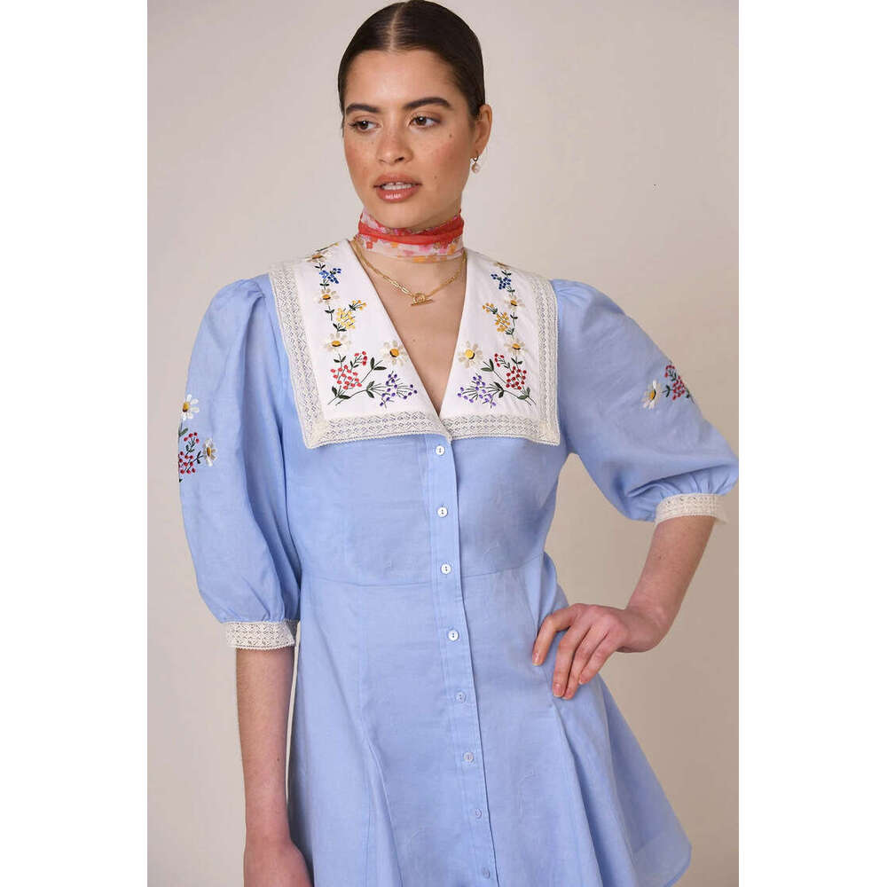 Goth Maxi Dress for Women White Dress Long Dress N360 Short Skirt Linen Blue High Waist Cardigan Elegant Commuter Dress French Style Womens Clothing